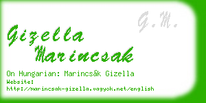 gizella marincsak business card
