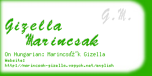 gizella marincsak business card